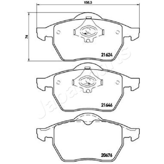 PA-0911AF - Brake Pad Set, disc brake 