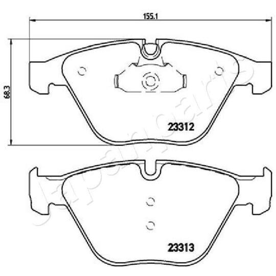 PA-0115AF - Brake Pad Set, disc brake 