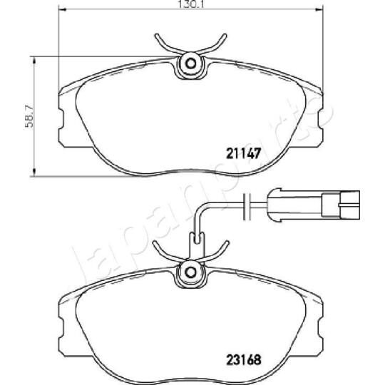 PA-0242AF - Piduriklotsi komplekt, ketaspidur 