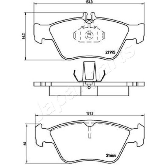 PA-0508AF - Brake Pad Set, disc brake 