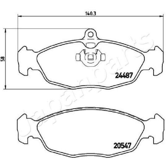 PP-0315AF - Piduriklotsi komplekt, ketaspidur 