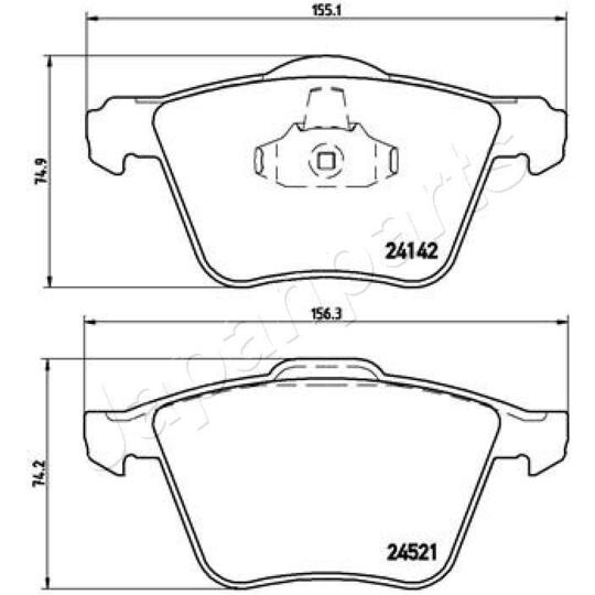 PA-0349AF - Brake Pad Set, disc brake 