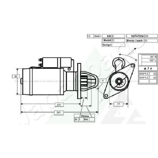 MTC952 - Startmotor 