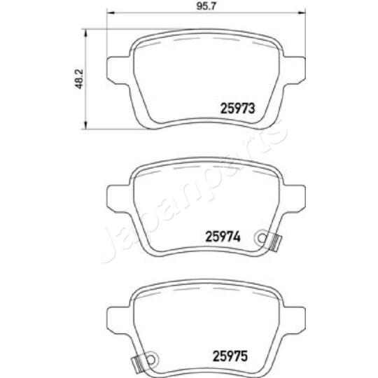 PP-0209AF - Brake Pad Set, disc brake 