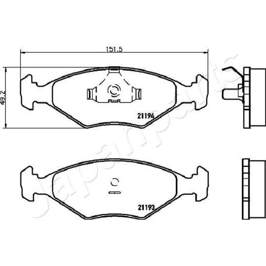 PA-0226AF - Brake Pad Set, disc brake 