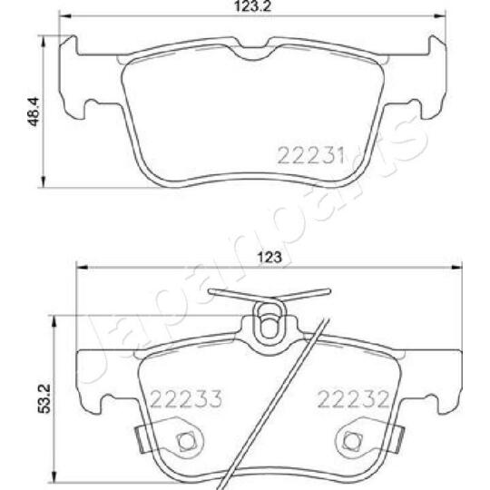 PP-0300AF - Piduriklotsi komplekt, ketaspidur 