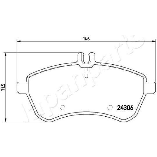 PA-0511AF - Brake Pad Set, disc brake 