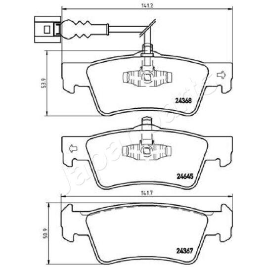 PP-0923AF - Brake Pad Set, disc brake 