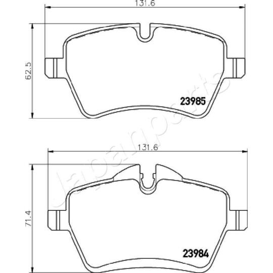 PA-0136AF - Brake Pad Set, disc brake 