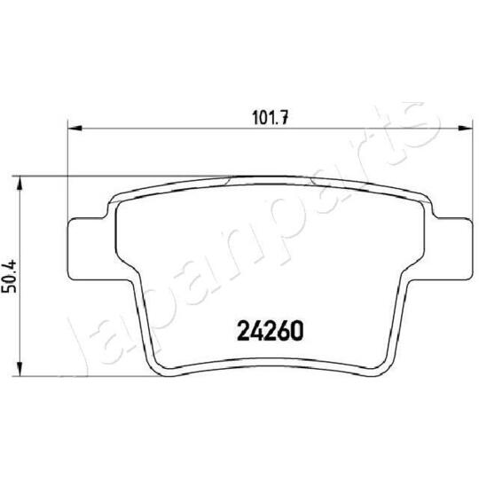 PP-0306AF - Brake Pad Set, disc brake 