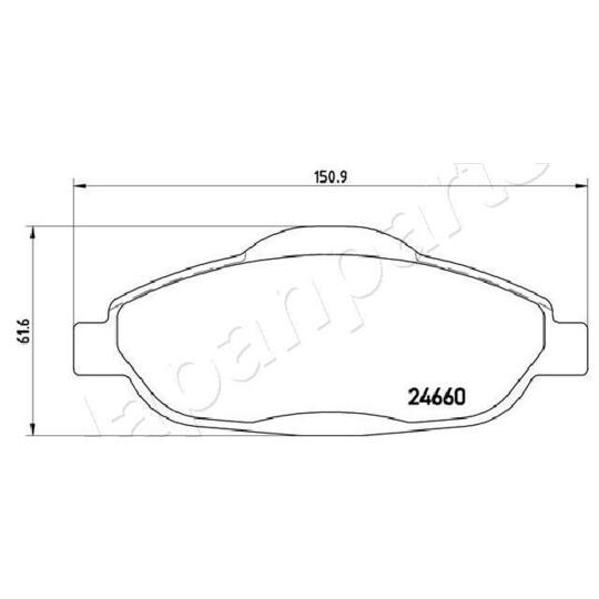 PA-0644AF - Brake Pad Set, disc brake 