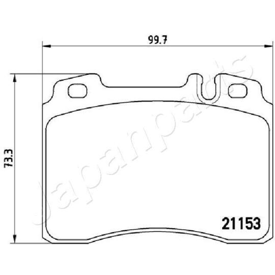 PA-0505AF - Piduriklotsi komplekt, ketaspidur 