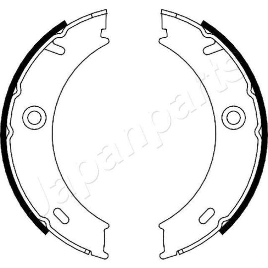 GF-0503AF - Brake Shoe Set, parking brake 