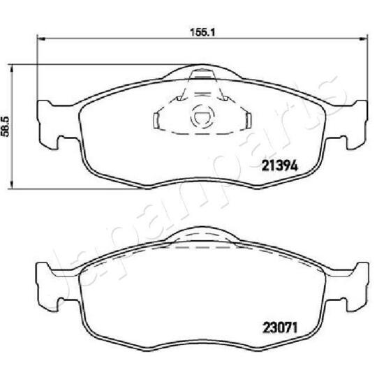 PA-0317AF - Brake Pad Set, disc brake 