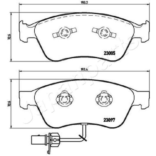 PA-0923AF - Brake Pad Set, disc brake 