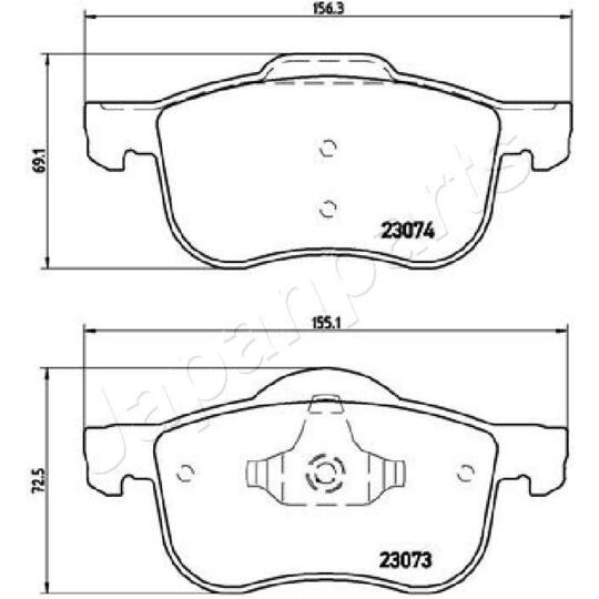 PA-0332AF - Piduriklotsi komplekt, ketaspidur 