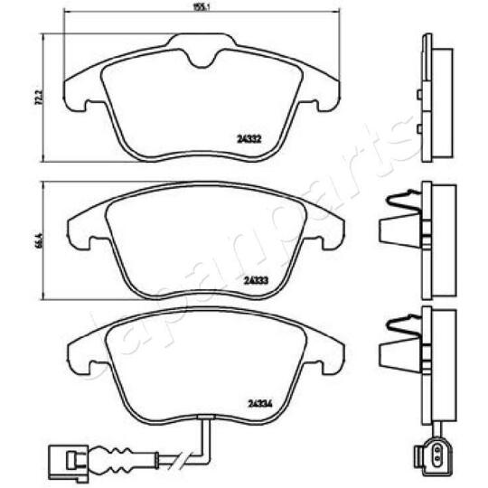 PA-0929AF - Brake Pad Set, disc brake 