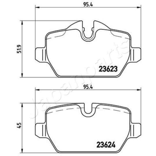 PP-0100AF - Brake Pad Set, disc brake 