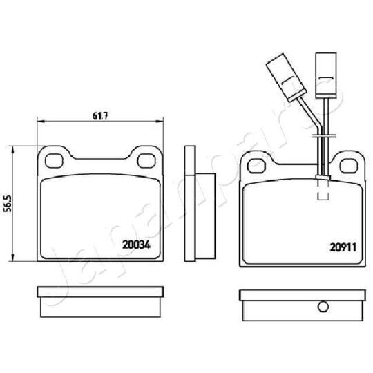 PA-0251AF - Brake Pad Set, disc brake 