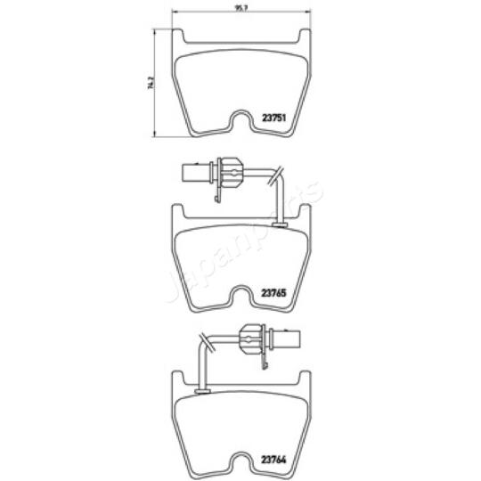 PA-0922AF - Brake Pad Set, disc brake 