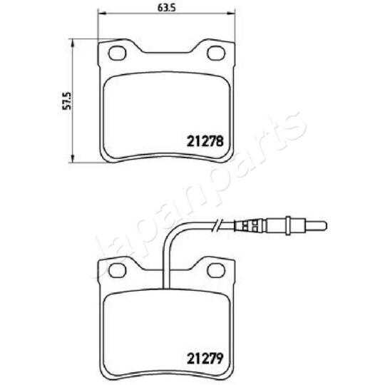 PP-0616AF - Brake Pad Set, disc brake 