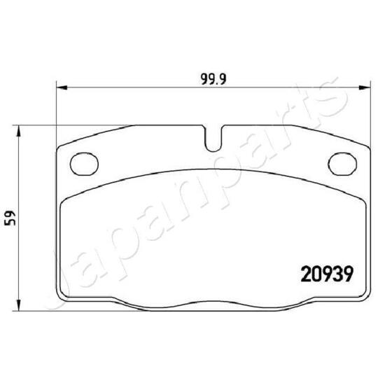 PA-0406AF - Piduriklotsi komplekt, ketaspidur 