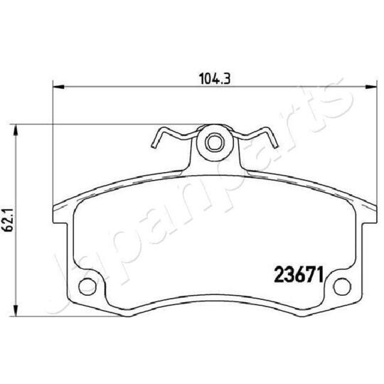 PA-046AF - Brake Pad Set, disc brake 