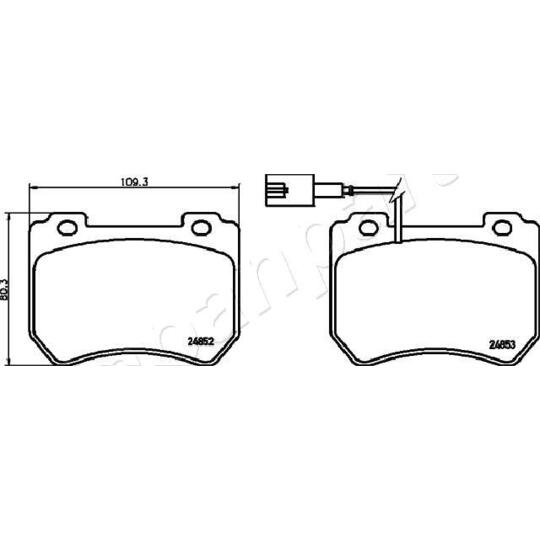 PA-0205AF - Brake Pad Set, disc brake 