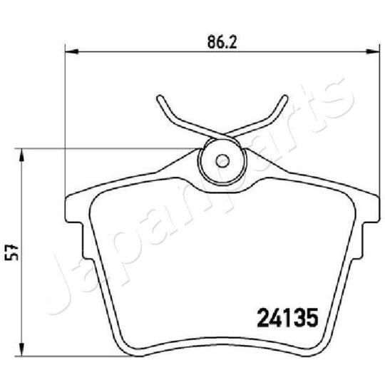 PP-0606AF - Piduriklotsi komplekt, ketaspidur 