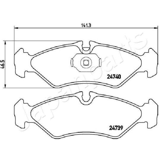 PP-0521AF - Brake Pad Set, disc brake 