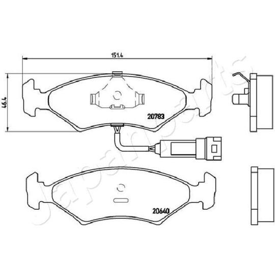 PA-0305AF - Brake Pad Set, disc brake 