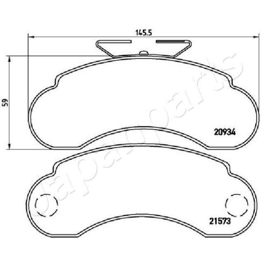 PA-0500AF - Brake Pad Set, disc brake 