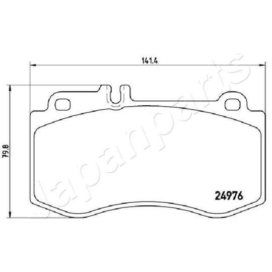 PA-0522AF - Piduriklotsi komplekt, ketaspidur 