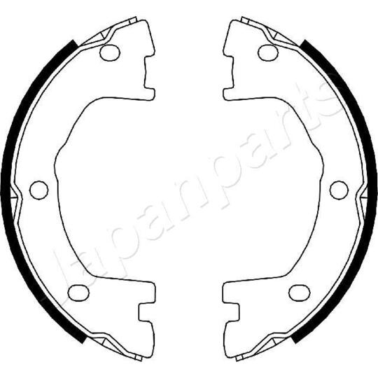 GF-0231AF - Brake Shoe Set, parking brake 