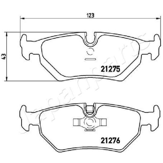 PP-0216AF - Brake Pad Set, disc brake 