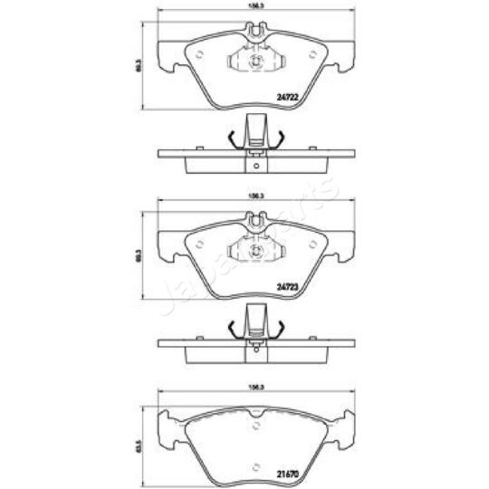 PA-0526AF - Brake Pad Set, disc brake 