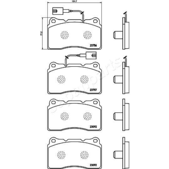 PA-0211AF - Brake Pad Set, disc brake 
