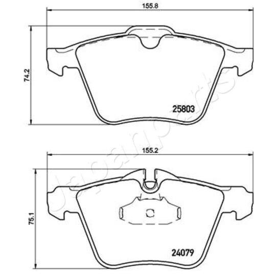 PA-0346AF - Brake Pad Set, disc brake 