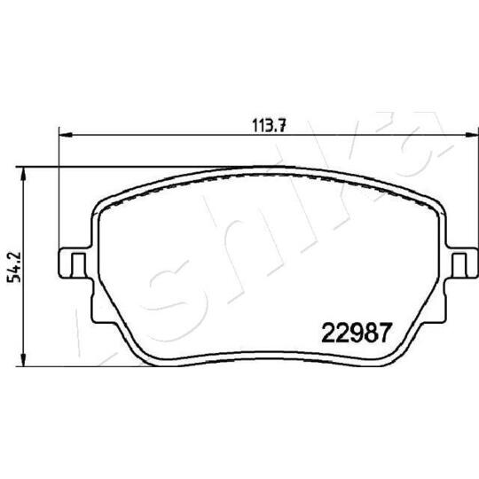 51-00-0534 - Brake Pad Set, disc brake 