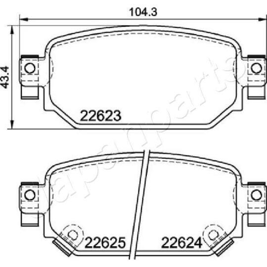 PP-321AF - Brake Pad Set, disc brake 