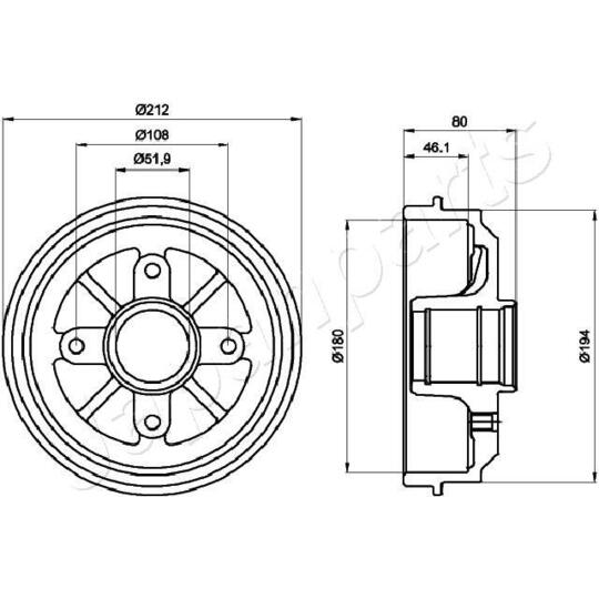 TA-0608 - Brake Drum 