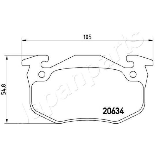 PA-0718AF - Brake Pad Set, disc brake 