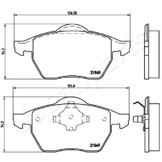 PA-0312AF - Brake Pad Set, disc brake 