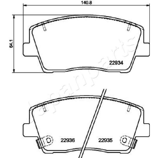 PA-K34AF - Brake Pad Set, disc brake 