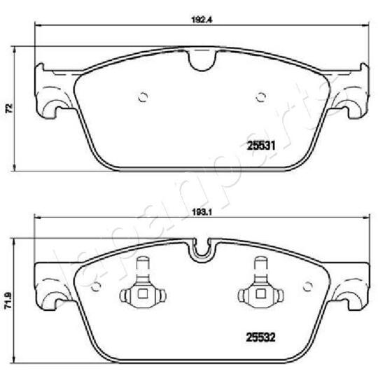 PA-0532AF - Brake Pad Set, disc brake 