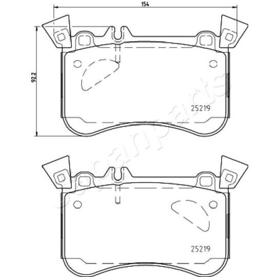 PA-0504AF - Brake Pad Set, disc brake 