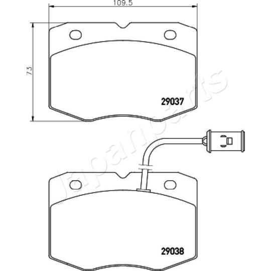 PA-0234AF - Brake Pad Set, disc brake 