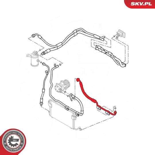 54SKV609 - High-/Low Pressure Line, air conditioning 