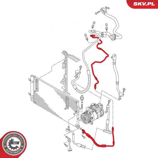 43SKV576 - Varibelttrycksledning, klimatanläggning 