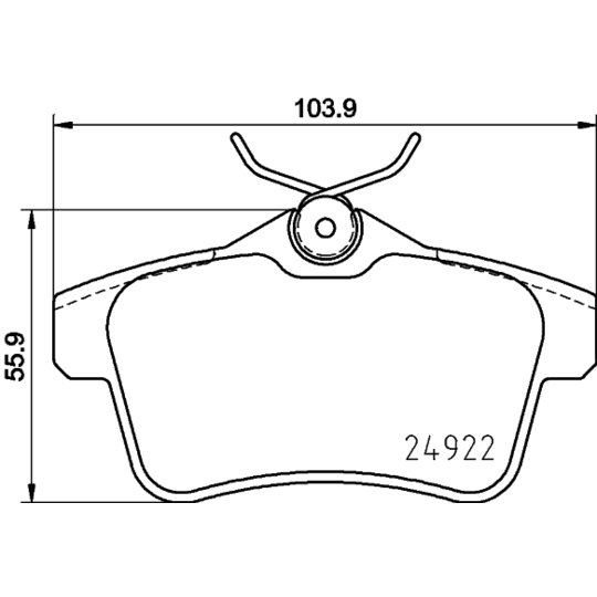 MDB3444 - Piduriklotsi komplekt, ketaspidur 